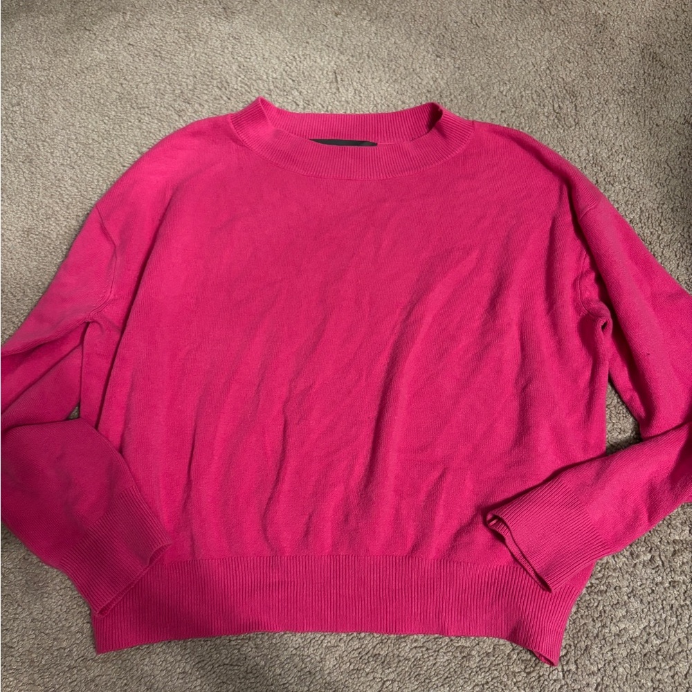 French Connection Fuchsia Crew Neck Sweater
